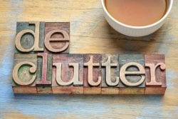 declutter in blocks and a coffee