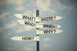 Sign with questions on it