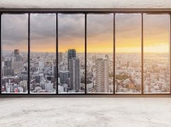 view through windows in a penthouse condo